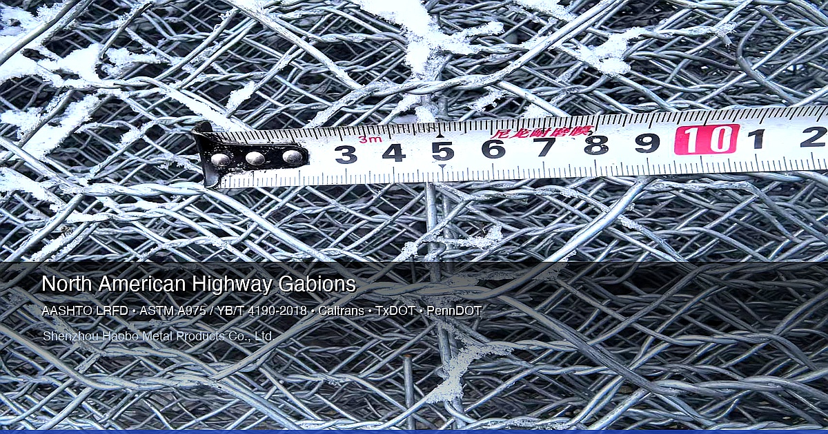 Gabion Retaining Walls for North American Highway Construction: AASHTO LRFD Design Guide & ASTM A975 Compliance