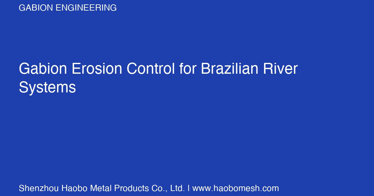 Gabion Erosion Control for Brazilian River Systems: NBR 15854 Engineering & FOB Supply