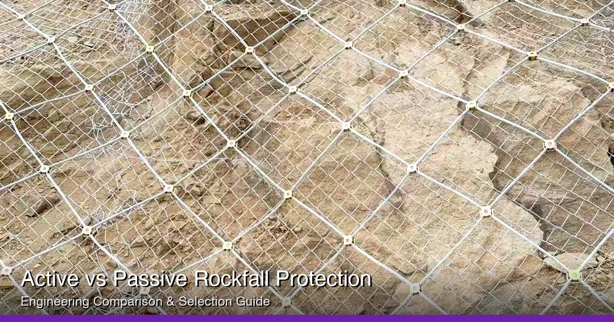 Active vs Passive Rockfall Protection Systems: Engineering Comparison, Standards, and Cost Analysis