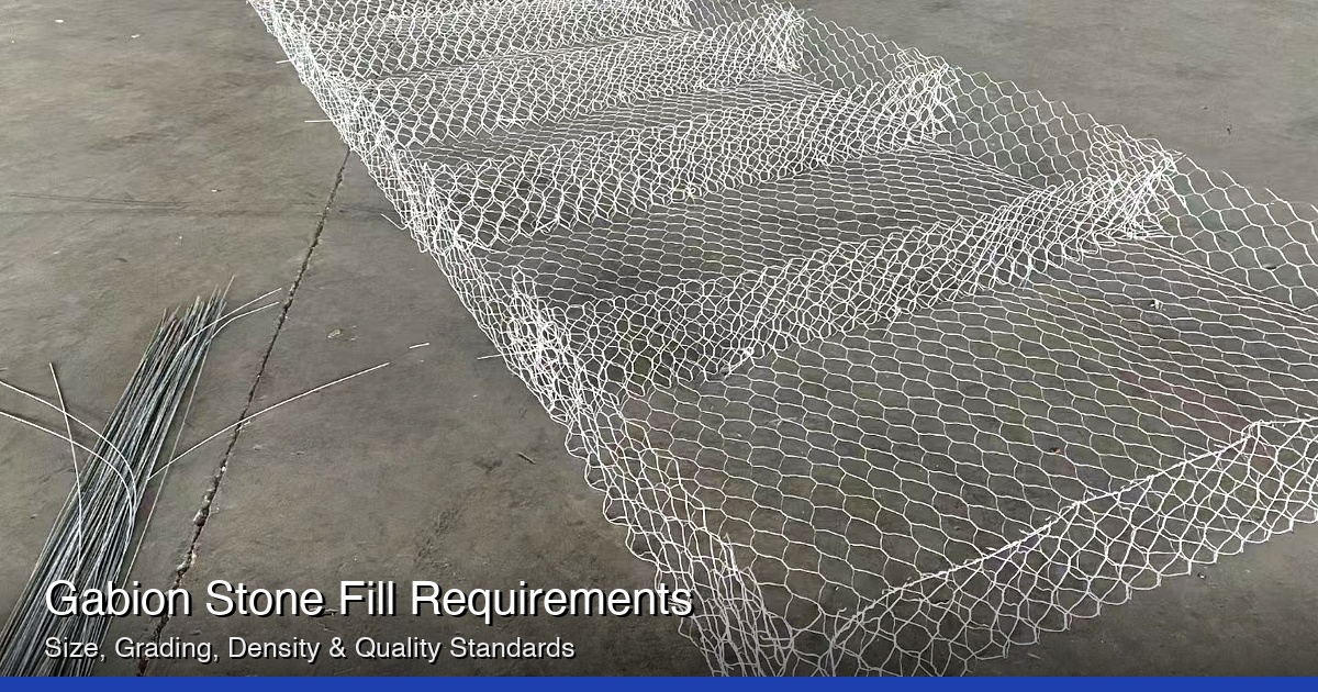 Gabion Stone Fill Requirements: Size Grading, Density, and Quality Standards for Engineers