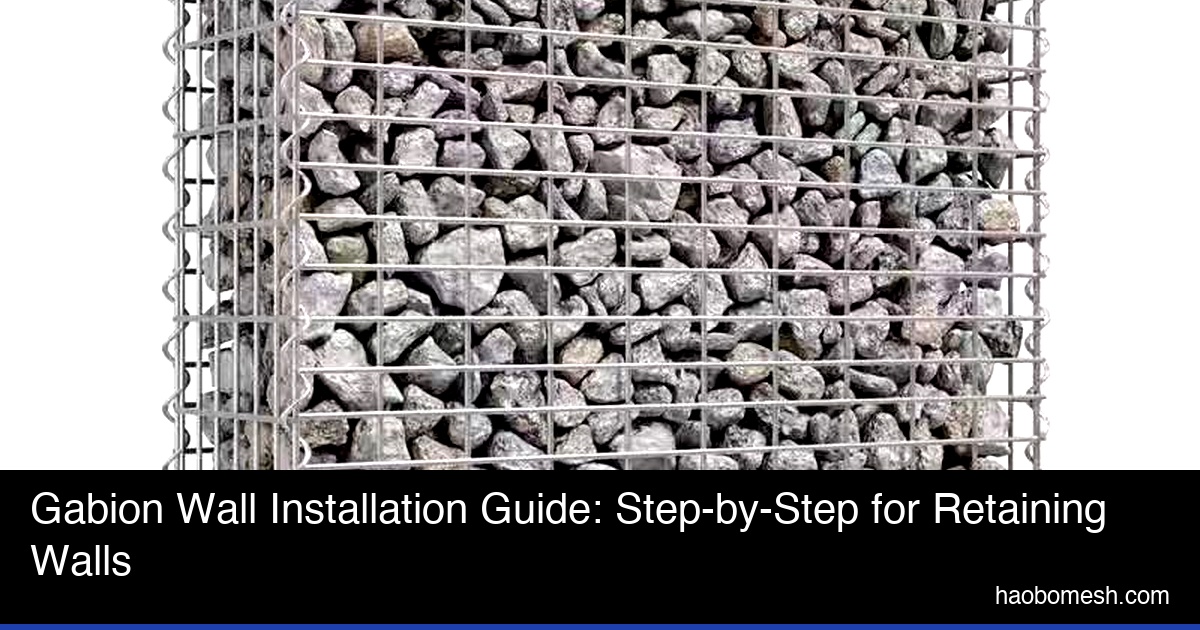 Gabion Wall Installation Guide: Step-by-Step for Retaining Walls