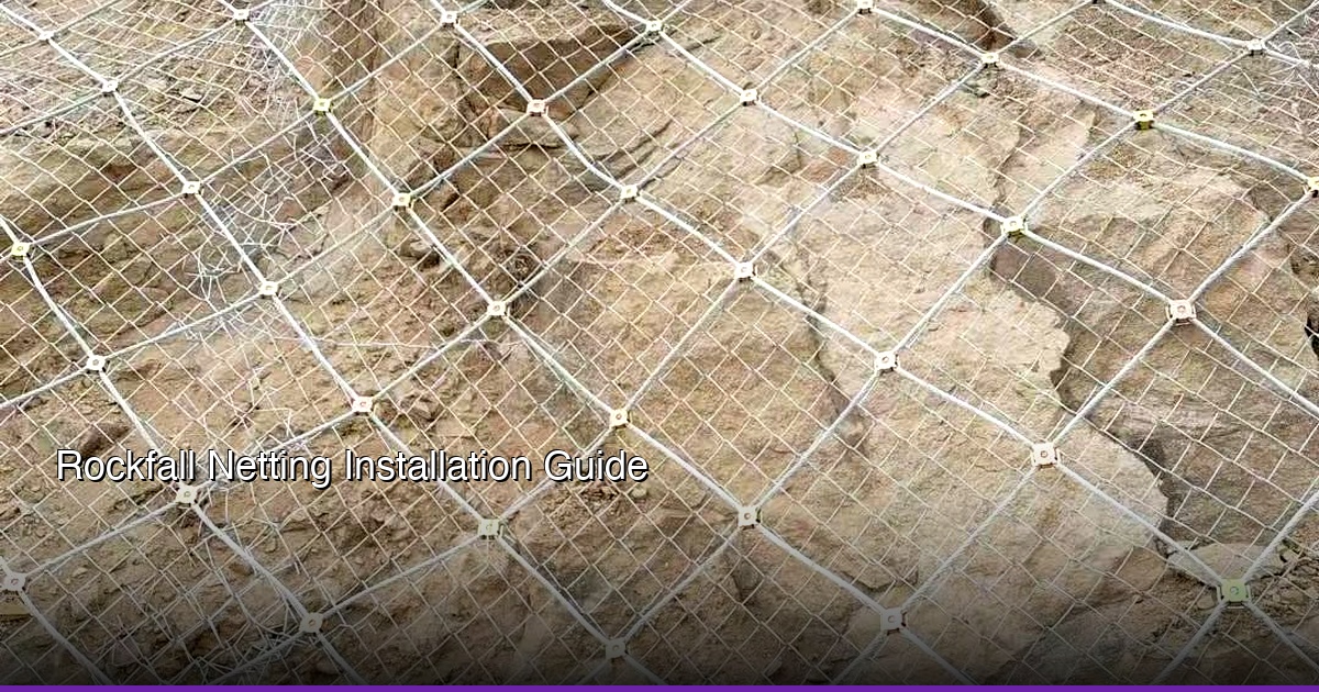 Rockfall Netting Installation Guide: Step-by-Step for Slope Protection