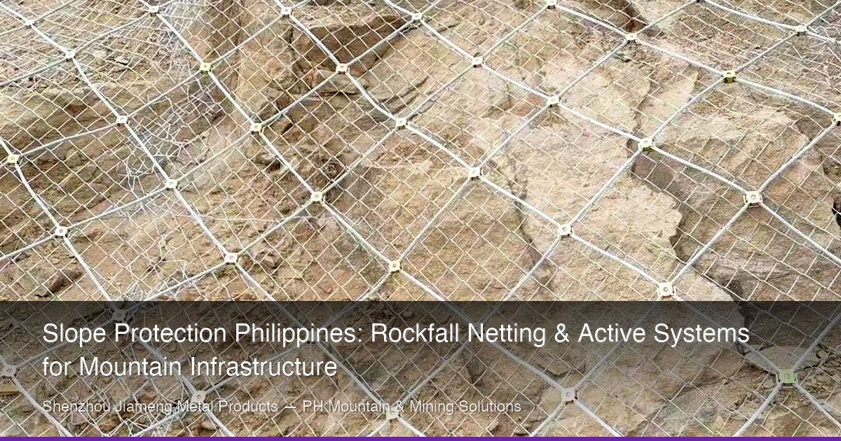 Slope Protection Philippines: Rockfall Netting & Active Systems for Mountain Infrastructure