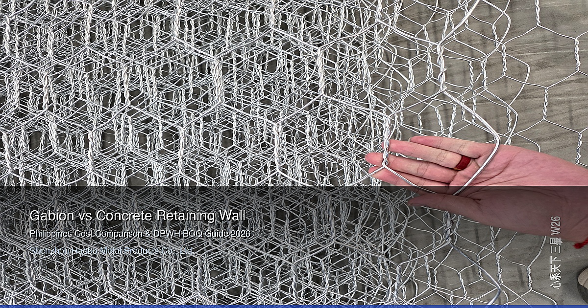 Gabion vs Concrete Retaining Wall Philippines: Cost Comparison & DPWH BOQ Guide 2026
