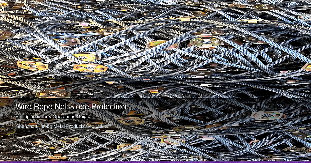 Steel Wire Rope Net Active Protection System for Philippine Quarry Slopes: MGB DAO 2000-98 Compliance and Rizal Basalt Case Study 2026