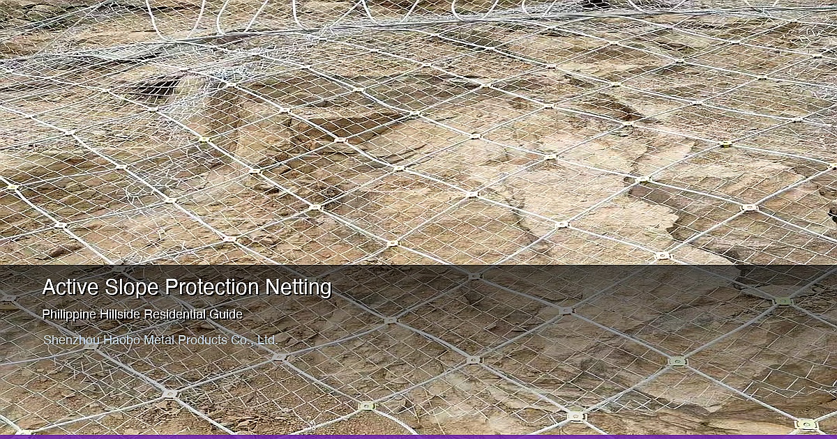 Active Slope Protection Netting for Phil
