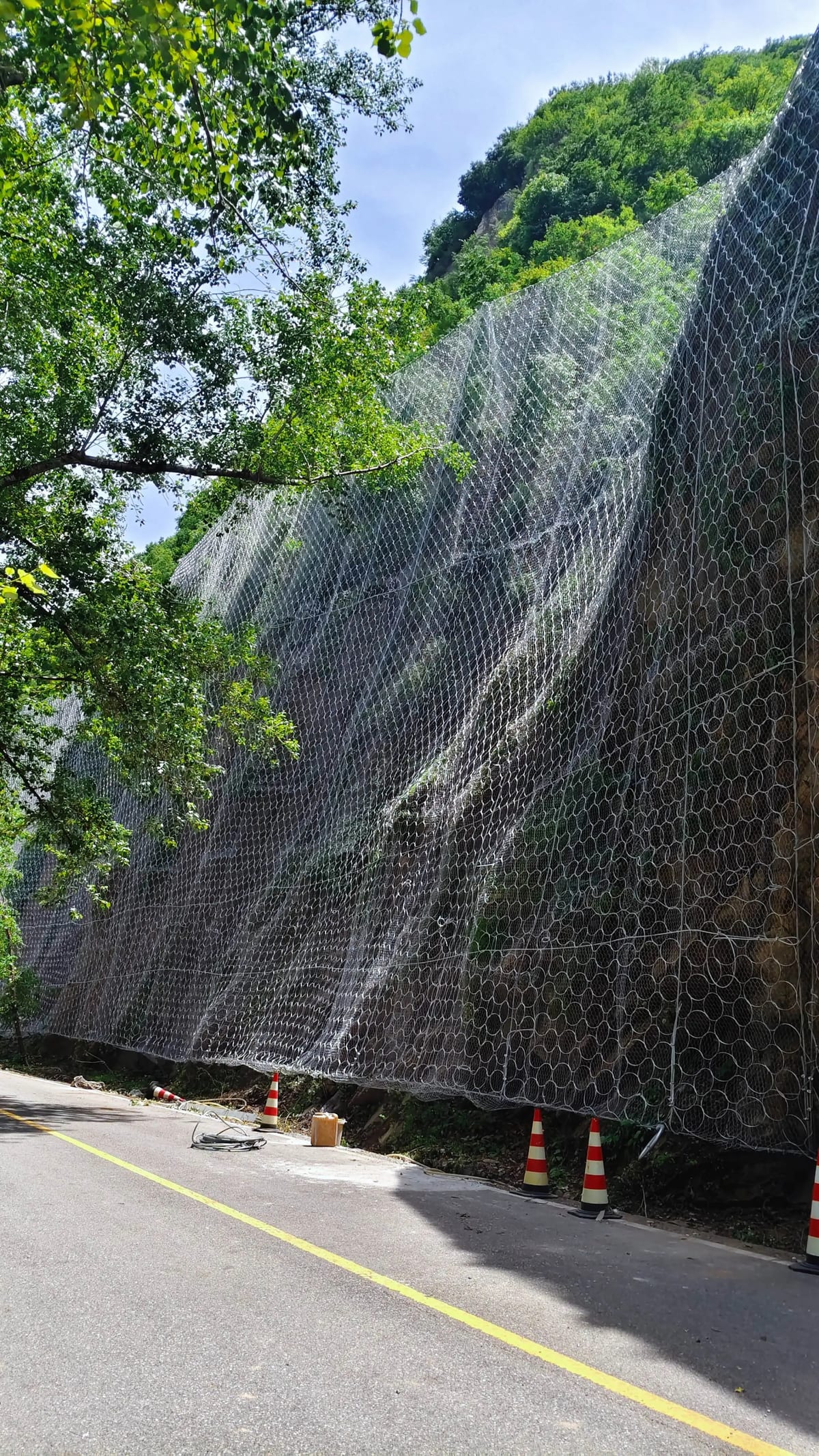 Slope Protection System for Highway Construction in Chile: 25,000 sqm Rockfall Netting